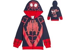 MARVEL Kids Spidey and His Amazing Friends Hoodie Dress Up Hooded Zipped Jackets Miles Morales Ghost Spider or Spidey