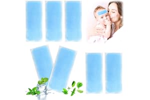 JEEJINYAN 50 Stück Kühlpflaster, Sofort Kältekompresse, Kühlakku gel, Fieberpflaster, Hitzschlag-Kühlpflastern, für Fieberbeschwerden und Migräne Blau