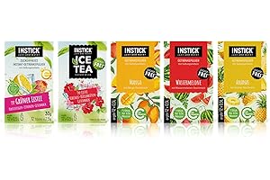 INSTICK JUST ADD WATER INSTICK bevanda istantanea senza zucchero | Pacchetto diverse varietà | vegana, a basso contenuto calorico, con vitamina C (Pacchetto esotico)