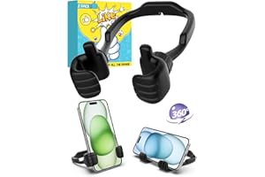 CALDEVER Weihnachten Wichtelgeschenk – Witziger Daumen Hoch Handyständer 1 Pack Schwarz, Lustige Handyhalterung für Smartphone, Kleine Geschenkidee für Frauen Männer Kinder Mädchen Jungen