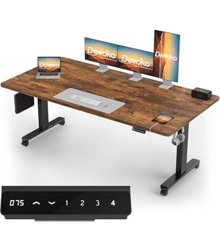furni24 Bureau D-profiel Nova 200 x 80 x 75 cm, zandkleur, eenvoudige