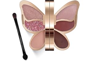 Erinde Butterfly Eyeshadow Palette Makeup, Matte Shimmer Metallic Eye Makeup, Highly Pigmented, Naturing-Looking, Blendable Long Lasting Waterproof Eye Shadow Palette, Valentine's Day Gifts Presents