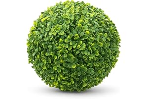 eacommerce Sfera di Bosso Sintetica Palla Artificiale Buxus Arredamento da Giardino Colore Verde | Pianta decorativa (38 cm)