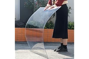 SANJIAOJIA Láminas de Policarbonato Planchas Impermeable Hojas de Acrílico Transparente Panel de Techo de Plástico,Protección UV,para Invernadero,Marquesina,Cochera,Marco Fotos (50x80cm,3mm)