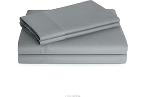 Linenspa Bettlaken-Set mit 600 Fadenzahl, ultraweich, tief in der Tasche, aus Baumwoll-Mischgewebe – voll – Steinfarben