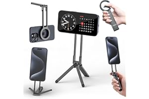 ULANZI MA30 Trépied magnétique pour téléphone Portable en Aluminium pour Smartphone Mini trépied Pliable Double Face magnétique Rapide Compatible avec iPhone 16 15 14 13 12 MagSafe Gris foncé