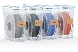 YOOPAI Confezione da 4 contenitori per filamenti, per filamenti di stampa 3D, sigillatura e protezione, con essiccante e etichette, impermeabile e antipolvere, 4,0 l