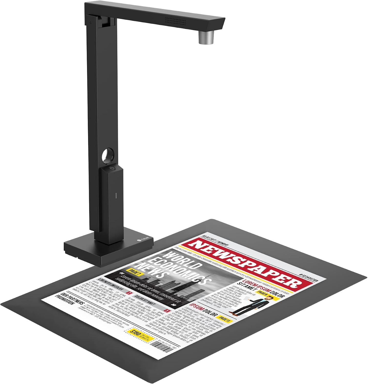 CZUR Lens 800 Pro Escáner de Documentos Portátil, Escáner Vertical para Documentos, Escáner Plano A4, OCR Rápido 1 s/Página, Cámara de Escaneo de 8 MP, Fácil de Usar para Mac y Windows