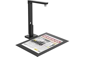 CZUR Lens 800 Pro Escáner de Documentos Compacto, 8 MP Pixel Escáner Portátil, 270 dpi Scanner de Documentos para 60 PPM, y USB 2.0 Captura Rápida A4, Compatible con Windows y MacOS