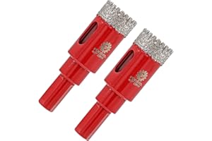 Diamond Core Drill Bit 20mm - FOCSTOL 2pcs Diamond Hole Saw with Triangle Shank for Porcelain Ceramic Tile Marble Granite