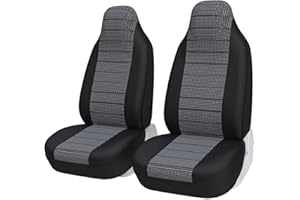 ‎TOYOUN TOYOUN Car Seat Covers Front Seats Seat Covers Car Grey Car Seat Protectors Protective Covers Front Seat Covers Universal High-Back Bucket Seat Covers
