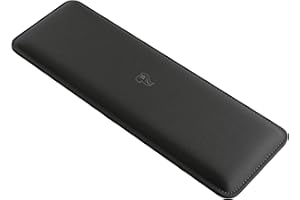 Glorious Gaming Repose-poignets rembourré (Compact, épaisseur 17 mm) - Bords cousus anti-effilochement, surface en tissu lisse, base anti-dérapante, fermeté moyenne, 300 x 100 x 17 mm - Furtif noir