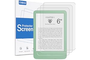 CoBak 3 Pack Anti-Glare Matte Screen Protector for 6" Kindle 11th Generation 2024 and 2022, Kobo Nia, and PocketBook - High Clarity, Fingerprint Resistance, Anti-Bubble PET Film