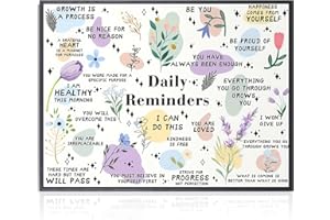 Dazzlewall Motivational Daily Reminder Wall Art Poster Positive Affirmations Prints, Inspirational Quotes Wall Poster for Classroom Office Decor 12x16 in Unframed