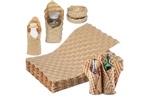 SZSYUMUNION 50 fogli di carta a bolle d'aria, carta da imballaggio a bolle d'aria, pellicola ammortizzante ecologica, alternativa alla plastica a bolle d'aria per imballaggio, trasloco, spedizione e stoccaggio