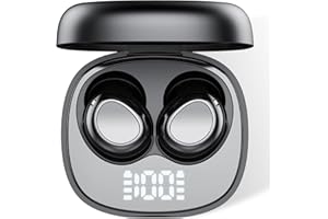 Hendari Ecouteurs Bluetooth sans Fil, Écouteurs Bluetooth 5.4 avec Hi-FI Stéréo Basses Casque, 4 ENC Réduction de Bruit Mic, 45 Heures Durée de Lecture, Écran LED, Étanche IP7, Contrôle Tactile, Noir