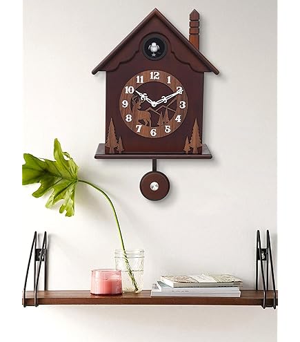 Horloge à Coucou Anton Schneider SC 8T 317/9 - 13 Feuilles, 3 Papillons, Neuve