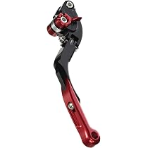 PUIG 24RNR Levier D'Embrayage 3.0 Noir Extensible Rouge Pliable - Compatible Ducati Monster Multistrada Et Nombreux Modèles