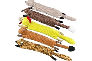 SHARLOVY Quietschspielzeug für Hunde, 5 Stück, Blasen-Plüsch-Spielzeug zum Zahnen, Knistern, keine Füllung, Tier-Hundespielzeug, Hundekauen für große, kleine, mittelgroße Rassen