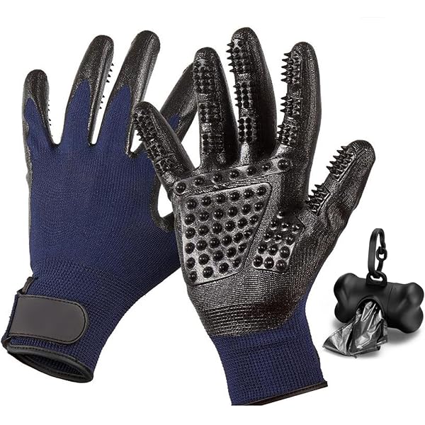 Multifunktions-Handschuhe Für Pferdepflege – Gummi-Nylon, Mit Klettverschluss, Für Pferde, Hunde, Katzen