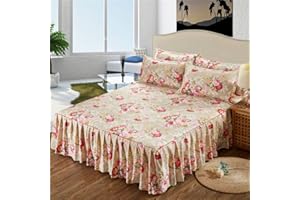 KJHG Bettrock Tagesdecke Rüschen Bett Rock Bett Volant Tagesdecke Mit Rüschen Faltenresistent Und Ausbleichen Beständig,Color3-150x200cm（59x79inch）