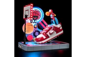 LocoLee Led Light Set Compatible with Lego 43021 Nike Dunk Trickshot Led Decoration Lighting Kit Compatible with Lego 43021 Building Blocks Model,Only Lights Set,No Model