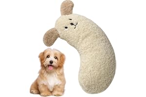 LUCKXING Gentle Pillow for Dogs | Dog Cushion with Dog Pattern - Calming Toy for Pets, Cat Bed Pillow, Pet Neck Pillow, Half Donut Neck Pillow, Support