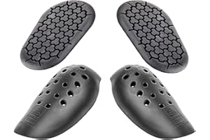 RTX LEATHERS Sas-Tec Viscoelastic Memory Foam Hip & Knee Pad Inserts - Motorcycle Trouser Biker Jeans Lower Body Armour Upgrade - Level 2 - 4 Piece Set