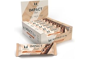 Myprotein Impact Protein Bar – Fudge Brownie | 12 x 64g High-Protein Bars | Triple-Layer Snack with 20g Protein | Low Sugar, High Fibre