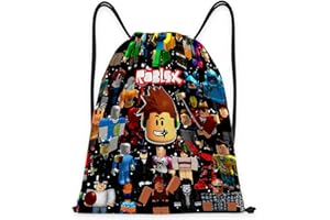 PYTRARTY Rob-lox Bolsa con Cordón Ajustable，Rob-lox Mochilas con Cordón，Rob-lox Bolsa Deporte，Rob-lox Gym Bag，Bolsa Gym