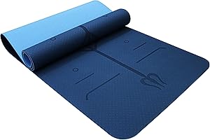 Konsoa Tappetino Yoga in TPE Ecologioco Doppio Strato Antiscivolo Alta Densità Materassino Tappeto Allenamento Fitness Aerobica Palestra Ginnastica Dimensione 183 x 61 cm con Custodia