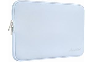 Aucase 13 13.3 14 inch Laptop Sleeve Leather Case, Water Resistant Puffy Protective Bag for Macbook Pro 14 Macbook Air 13 inch/HP/LENOVO/ACER/ASUS/DELL Chromebook Matebook 14