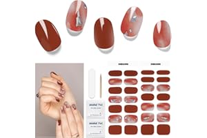 ‎DUKASOU Nagelfolie UV Härtend - 28 Stück Nagelsticker Weihnachten Herbst UV Gel Nagelfolien Selbstklebend Gel Nail Sticker Nagellackstreifen Gel-Nagelaufkleber Chirstmas Art Stickers DIY für Damen