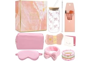 UGBO Regalo per Ragazza Adolescenti di 9 10 11 12 13 14 anni Idee Regalo Donna Regali di Compleanno Regali di Natale Tazza di Vetro con Coperchio e Cannuccia Tazza da Caffè per Sorella