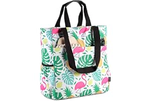 VASCHY Borsa Spiaggia Grande，Borsa da Spiaggia Borsone da Viaggio Borsa Mare Grande Borsa a Tracolla per Shopping