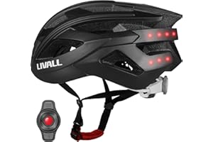 LIVALL Casque de Vélo Intelligent avec feu arrière LED, Casque de Vélo Bluetooth avec Télécommande, Alarme SOS, Casque de Vélo avec Microphone et Haut - Parleur, Homme et Femme Adultes