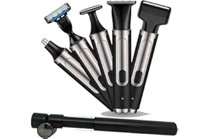 ‎BUITHAFU Buithafu Electric Back Razor for Men, 5-in-1 Men's Body Trimmer Kit, Multifunctional Self Service Body Hair Trimmer, Wet or Dry, Body Groomer for Men, Travel Friendly