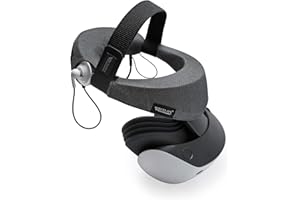 ‎VR COVER VR Cover Head Strap Cover Set for Playstation VR2 (Dark Grey & Black - One Set)