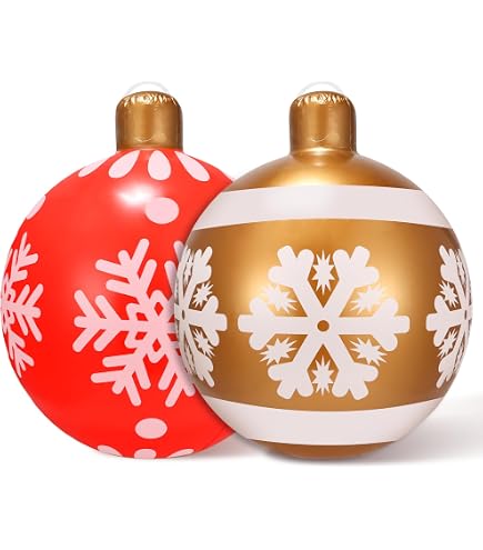 Palle Natale Grandi Decorazioni Natalizie Per Esterno KATELUO Palla Natale Gonfiabile,Palla Gonfiabile Di Natale Decorazioni Natale Esterno Gonfiabili Natale - 2