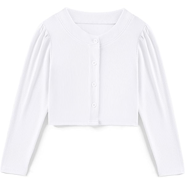 GRACE KARIN Cardigan D'école Pour Fille En Tricot Côtelé à