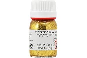 Tarrago Glitter Colors per scarpe, colore Oro Glitter 550, flacone da 25 ml, con pennello e spugnetta, per pelle liscia, pelle sintetica o tela