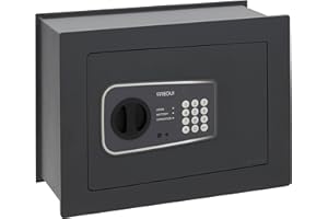 ARREGUI Logica 611155 Caja fuerte de empotrar a pared con cerradura de codigo electronico | Caja de Seguridad para casa y hogar | Fácil de instalar | 20 L | 34 x 46 x 20 cm