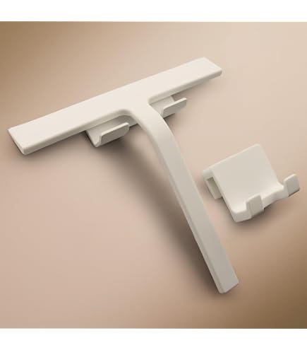Cunz Estrattore Per Doccia In Silicone Con Gancio - Tergivetro Antimacchia (Bianco)