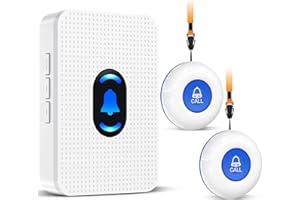 DAYTEE Daytech połączenie alarmowe dla seniorów, wewnętrzny przycisk alarmowy dla seniorów, z wtyczką, zgodnie z europejskim standardem, dla osób starszych (LC00-01A 2-1)