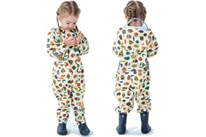 TURMIN Impermeabili Ragazzi Ragazze Tuta Antipioggia Giacca con Cappuccio Poncho Impermeabile Bambini Tuta Intera Abbigliamento Antipioggia con Cappello Trasparente per 1-10 Anni