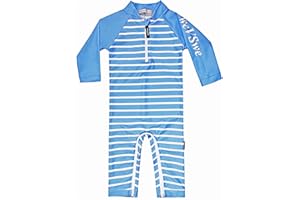 weVSwe Traje de baño para bebé UPF 50+ Manga Larga Rash Guard con Cremallera en la Entrepierna