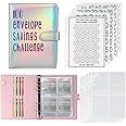 LMTNNB 100 Envelopes Money Saving Challenge Binder, Save 5050 Dollars 100 Day Envelope Challenge Binder with 100 Cash Envelopes, Tracker, and Stickers
