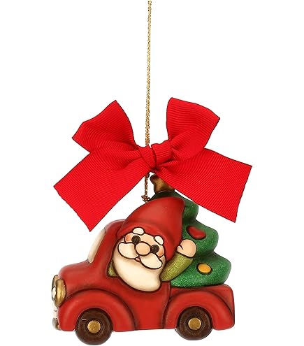 Teddy Bear Ceramica Addobbo Natalizio In Ceramica Coppia Di