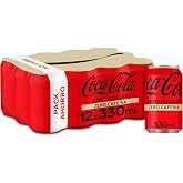 Coca-Cola Zero Caffeine Cola Soda Pack 12 x 330 ml | Sugar Free Cola Drink - Caffeine Free - Low Calorie - Great for Home, Pa