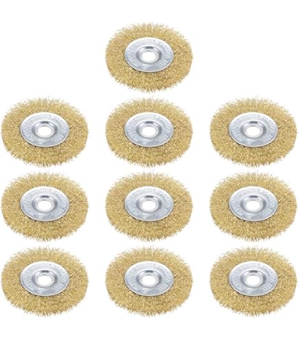 Utoolmart 65MM×6 Circular Wire Wheel Brush 0.3mm Dia Bristles